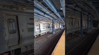 West Hempstead Atlantic Terminal Bound M7 M9 LIRR trains action at East New York [upl. by Verlie]