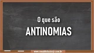 O que são ANTINOMIAS JURÍDICAS  Aula 198 [upl. by Templa]