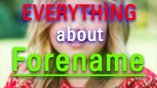 What is Forename  How to Say Forename in English  How Does Forename Look [upl. by Kare]