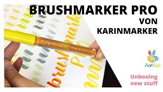 Brushmarker Pro von Karinmarker Unboxing 60erBox  FarbCafé [upl. by Cohla879]