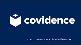 How to create a template in Extraction 1 [upl. by Aisat]
