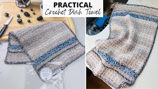 CROCHET DISH TOWEL PATTERN That Actually Works  How to Crochet a Kitchen Towel [upl. by Ecirahc]