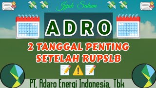 KESEMPATAN dalam KESEMPITAN di Saham ADRO Sesudah RUPSLB 🗓️📝 jejaksaham [upl. by Longerich201]