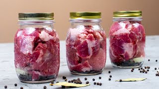 Ohne Chemie oder Kühlschrank Fleisch im Glas das sogar ein Jahr haltbar ist [upl. by Inva]