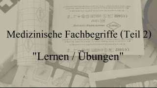 Medizinische Fachbegriffe Teil 2 Übersetzung zum lernen und üben [upl. by Arahahs]