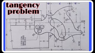 tangency problem in  technical drawing engineering drawing [upl. by Nnyl]