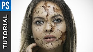 How to Create Realistic Cracked Skin using Photoshop [upl. by Anitsim]