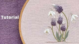 Embroidery for Beginners  quotMuscari Knotsquot DIY Easy Hand Embroidery Tutorial [upl. by Sidnac669]