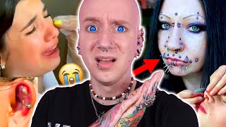 The WORST Septum Piercing Fails Ever  Piercings Gone Wrong 78  Roly [upl. by Yahska]