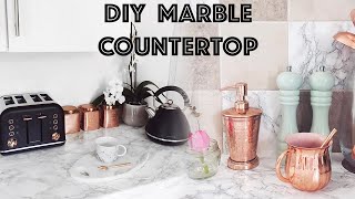 DIY Marble Kitchen Worktop Makeover  LLimWalker [upl. by Atiuqcir]