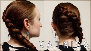 Hunger Games Hair Tutorial  Katniss Games Braid [upl. by Sadler]