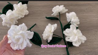 How to Crochet Gardenias 💯easy and fast🌸Gardenia Flower Tutorial [upl. by Dunton]