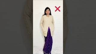 Saree with sweater saree rekhamishra sareedraping [upl. by Healey]