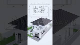 Denah Tampak Rumah Modern Klasik 15x25 m [upl. by Kris809]