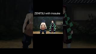 ZENITSU with inosuke vs ZENITSU with nezuko muichiro [upl. by Lorrad519]