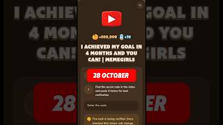 I Achieved My Goal in 4 Months and You CAN  MemeGirls memefi code [upl. by Beverley]