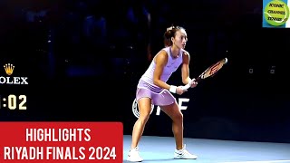 QINWEN ZHENGJASMINE PAOLINIHIGHLIGHTS RIYADH FINALS 2024 [upl. by Fraya]