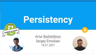 Android Fundamentals 8 Persistency [upl. by Marcela]