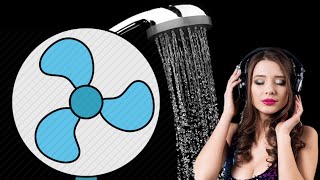 SHOWER FAN SOUND For Sleeping Black Screen [upl. by Gnat506]