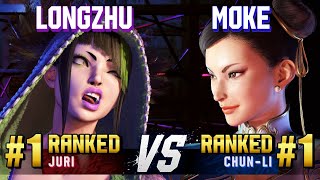 SF6 ▰ LONGZHU 1 Ranked Juri vs MOKE 1 Ranked ChunLi ▰ High Level Gameplay [upl. by Beaulieu]