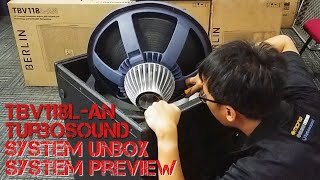 Turbosound TBV118LAN System Preview amp Unbox Berlin Line Array System [upl. by Letnohs]