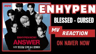 ENG SUB ENHYPEN REACT TO BLESSED  CURSED MV [upl. by Nilo]