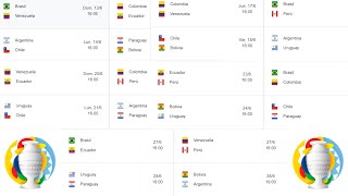 CALENDARIO COMPLETO de la COPA AMÉRICA 2021 [upl. by Hephzipa281]