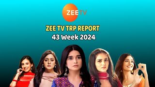 Zee TV All Shows Trp Report ll 43 Week 2024 ll Top 09 Shows [upl. by Lesna]