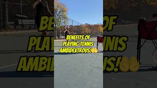 AMBIDEXTROUS TENNIS Benefits of playing tennis both righty and lefty tennis workingclassaces ace [upl. by Vesta]