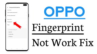 OPPO Fingerprint Lock Not Working Problem Solve [upl. by Tersina]