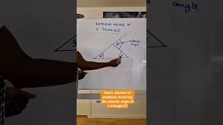 Problems involving exterior angle of a triangle geometry angles exterior angles [upl. by Ysirhc342]