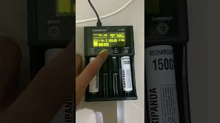 Hasil tes kapasitas real mAh RAKKIPANDA 18650 di charger liitokala LiiM4S battery [upl. by Ecinnej]