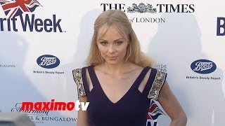 Laura Vandervoort amp Oliver Trevena 8th Annual BritWeek Launch Party Red Carpet [upl. by Vergos]