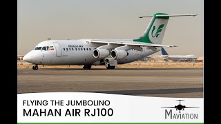 Mahan Air Avro RJ100 Tabriz TBZ  Tehran THR [upl. by Hendon538]