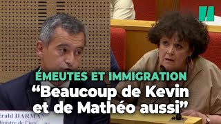 Gérald Darmanin répond « Kevin et Mathéo » à une sénatrice liant les émeutes à l’immigration [upl. by Anderson]