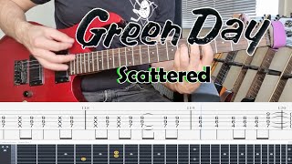 Green Day  Scattered guitar cover  screen tabs [upl. by Esaele]