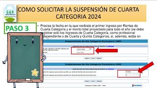 COMO SOLICITAR SUSPENCION DE CUARTA CATEGORIA [upl. by Oiretule]