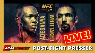 UFC 271 POSTFIGHT PRESS CONFERENCE Adesanya vs Whittaker 2 [upl. by Arihk]