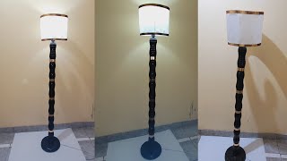 LAMPARA DE PIE CON BOTELLAS PLÁSTICAS  FLOOR LAMP WITH PLASTIC BOTTLES [upl. by Anyahc]