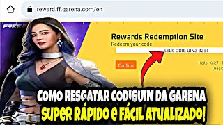 COMO COLOCAR CODIGUIN NO FREEFIRE COMO RESGATAR CODIGO FREEFIRE COMO RESGATAR CODIGUIN NO FREEFIRE [upl. by Ahsitneuq907]