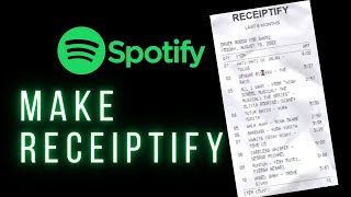 How to Make Receiptify A Spotify Receipt [upl. by Messing680]