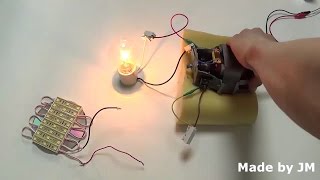 How to turn a universal motor into a generatorSelf excited DC generator experiment [upl. by Franciska468]