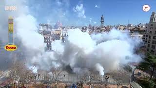 Valencia  Las Fallas  5 Marzo 2024  Mascletà Pirotecnia Dragon [upl. by Culbertson]