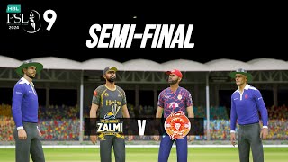 PESHAWAR ZALMI VS ISLAMABAD UNITED SEMIFINAL MATCH PSL 9  CRICKET 24 GAMEPLAY [upl. by Nairehs]