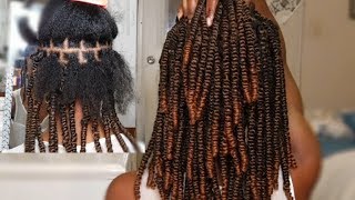 HOW TO SPRING TWIST on NATURAL HAIR [upl. by Neelyad995]