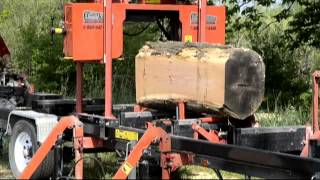 Milling a short Red Oak log [upl. by Omle774]