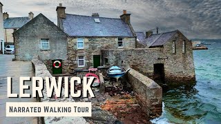 LERWICK Shetland  4K Narrated Walking Tour  Lets Walk 2024 [upl. by Pappano933]