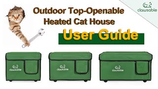 User Guide  How To Install Outdoor TopOpenable Heated Cat House [upl. by Knowlton]