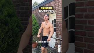 So kannst du zu Hause mit einer Langhantel Muskeln aufbauen gym muskelaufbau tipps homeworkout [upl. by Anaek]