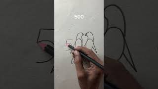 How to draw birds with numbers 500 [upl. by Aprilette89]